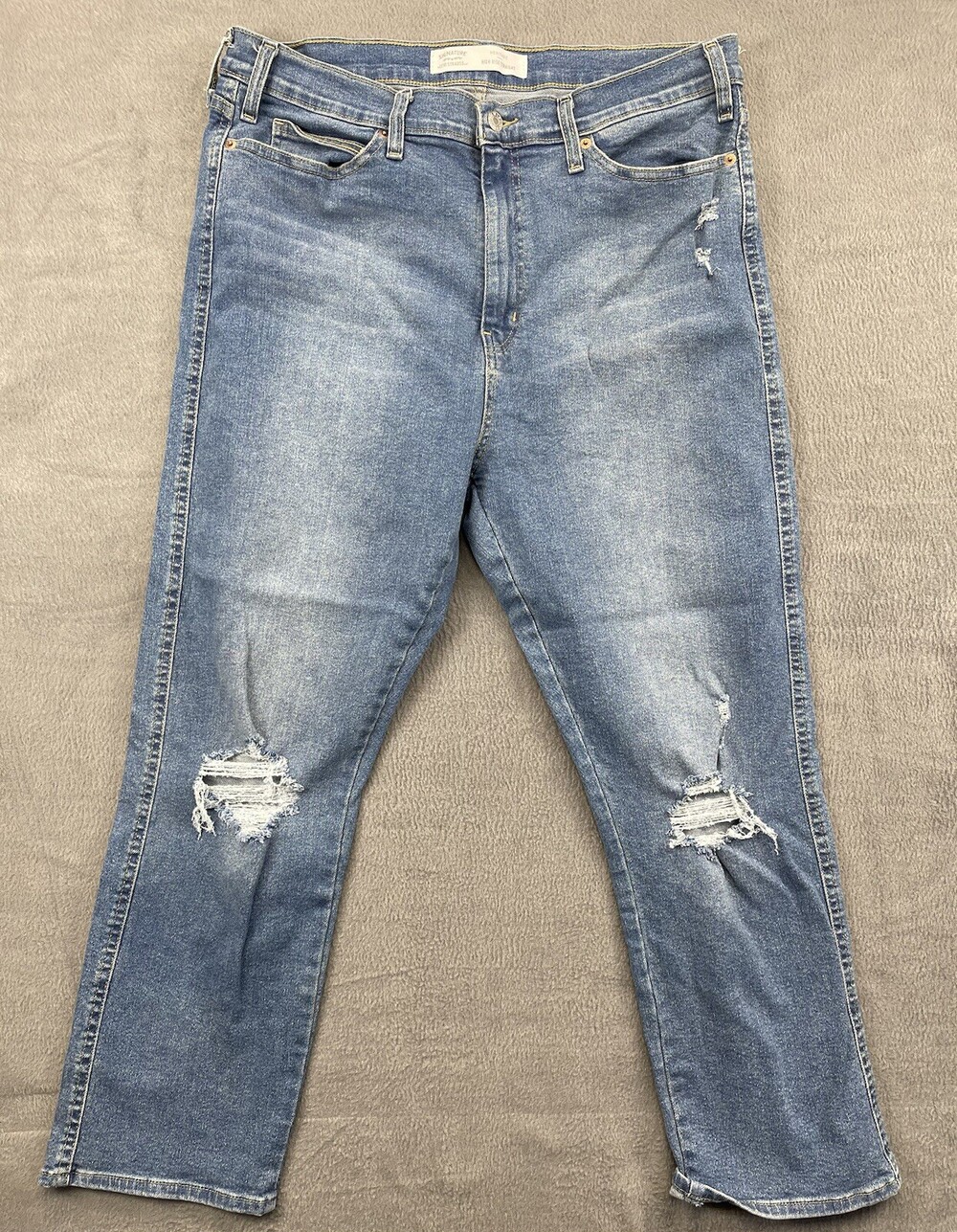 Levi's Signature Women's Jeans Heritage High Rise Straight Distressed Size 18
